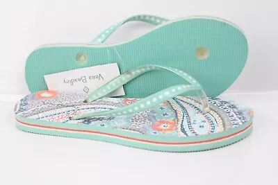 Vera Bradley Women's Flip Flop Sandals Size Small 5-6 Citrus Paisley • $21.24