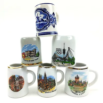 Miniature Steins Mini Beer Mugs Souvenirs Lot Of 6  • $27.99