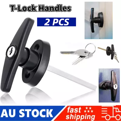 Heavy-Duty Rear Fixing Canopy T-Lock Handles Metal Keyed Locking For Ute Canopy • $37.88