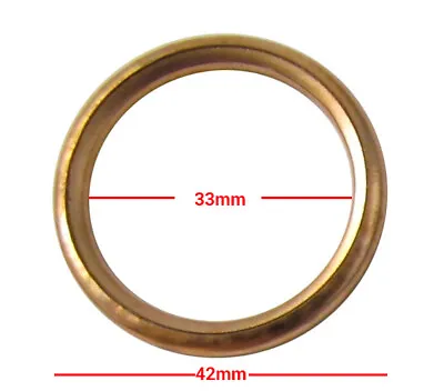 Fits Kawasaki ZZR 1400 ZX1400E UK 2012-2014 Exhaust Gasket - Copper Type Per 10 • £9.99