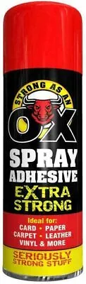 SAAO Extra Strong Spray Adhesive Glue For Carpet Tile Craft Fabric Card 500ML • £6.50