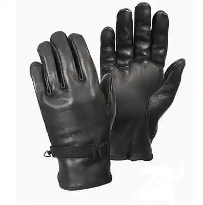 D-3A Black Leather Gloves Military Army USMC Motorcycle Riding Driving ATV Work • $22.99