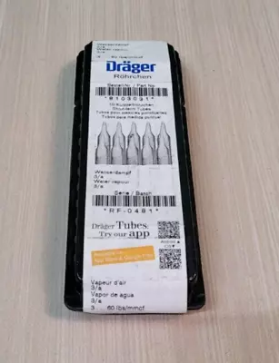 Dräger Tube Water Vapor 3/A 3-60 Lbs/ Mm CF Pack Of 10 Drager 8103031 • $29.99