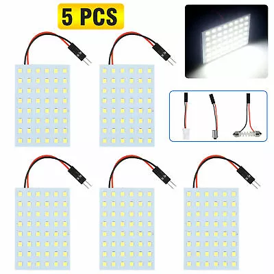 5X White 48SMD T10 BA9S Car Festoon LED Interior Panel Light Dome Map Lamp Bulbs • $8.43