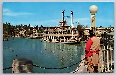 Mark Twain Steamboat Disneyland Chrome Postcard • $4.50