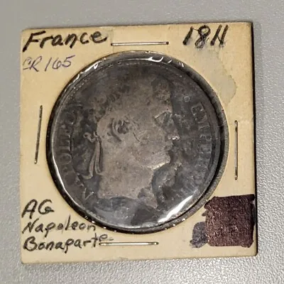 1811 - 5 Francs Silver Coin (Napoleon Boneparte) - Minting Location Unknown • $75