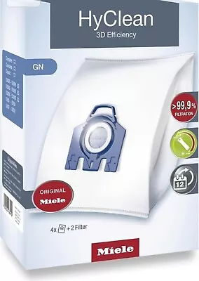 Miele GN HyClean 3D Efficiency Vacuum Bags 4 Pack New • £15.99