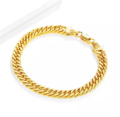 24ct Yellow Gold Filled Unisex Curb-Link Bracelet • £5.99