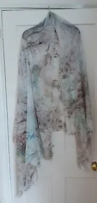 Long Peacock Design Scarf Bnwt M And S • £8.50