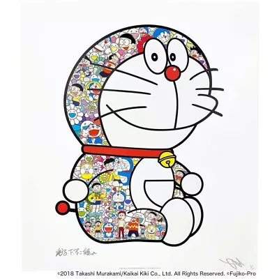 Takashi Murakami X Doraemon Sitting Up:  He-he   Signed ED 300 2018 • £790.82