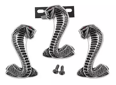 1994-2004 Ford Mustang Cobra SVT Red Eye Snake 3 Pc Grille & Fender Emblems • $39.95