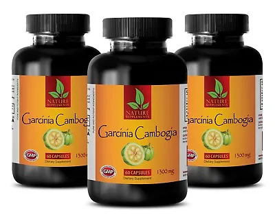 Garcinia Cambogia 60% HCA Extract 1300mg Weight Loss Fat Burn (3 Bottles) • $52.30