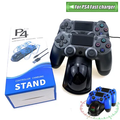 $21.80 • Buy PS4 Controller Charging Dock Station Dual Charger Stand For PS4 Slim/PS4 Pro