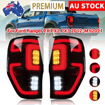 Smoked LED Tail Lights Lamp Fits For Ford Ranger T6 XL XLT XLS PX MK 2012-2021 • $162.45