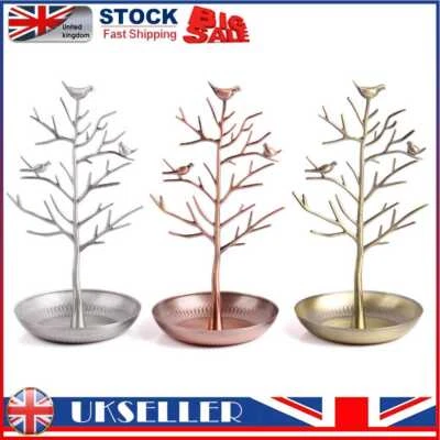 £12.87 • Buy Bird Tree Stand Jewelry Earring Necklace Rack Holder Display Jewelry Holder UK