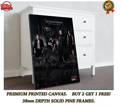 The Vampire Diaries TV Cast Large CANVAS Art Print Gift A0 A1 A2 A3 A4 • £21