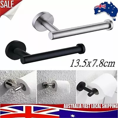 $13.88 • Buy Mounted Toilet Paper Roll Holder Stainless Steel Hook Bathroom Wall Storage AU
