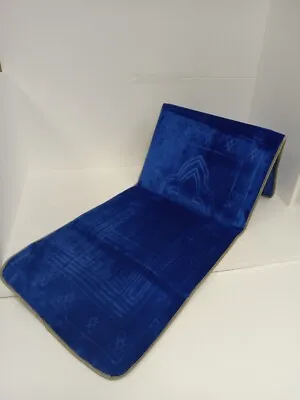 NEW Muslim Prayer Rug Foldable Prayer Mat With Backrest Seat Buckle BlueQTY • $34.99