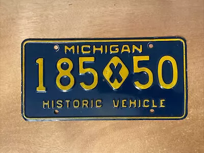 1970s Michigan License Plate Historic Vehicle # 185 X 50 • $12.99