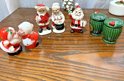 $19.99 • Buy Vintage Lot Christmas Salt And Pepper Shakers.  Some Paint Loss Due To Age.
