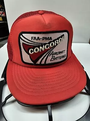 Trucker Hat Vintage Concorde Aircraft Batteries Snapback  • $18.99