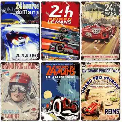 Printed MOTOR CARS GRAND PRIX Posters 24HRS Le Mans A34 Vintage Pub Bar Wall Art • £6.99
