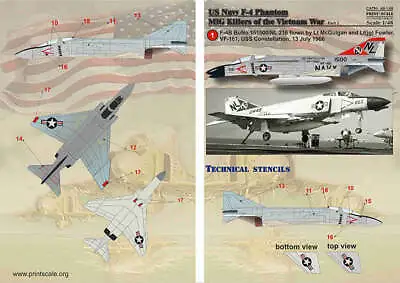 Print Scale 48148 1:48 McDonnell F-4B Phantom MIG Killers Vietnam War Part 2 • £15.57