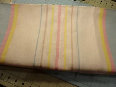 Vintage Toweling Fabric 18 By 36 Inches - Pink Blue Yellow  • $9.99