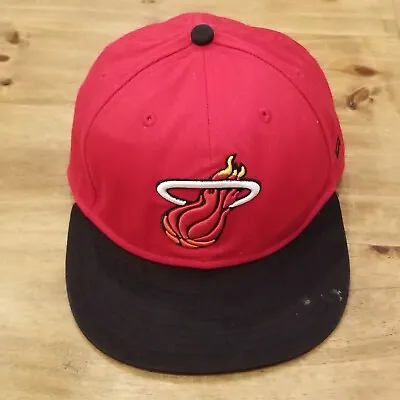 Miami Heat Hat Cap New Era Snap Back Red One Size NBA Basketball HWC • $6.25