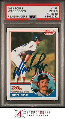 1983 Topps #498 Wade Boggs Rc Red Sox Hof Psa 9 Dna Auto 10 • $247.25