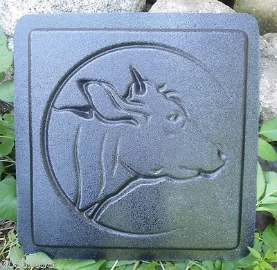 Cow Stepping Stone Mold Concrete Plaster Animal Mould 11  X 11  X 1.25  Thick • $42.95
