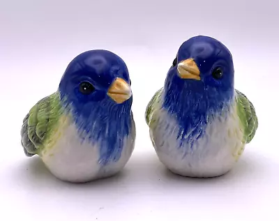 J. Willfred Charles Sadek 2 Birds Salt & Pepper Shakers Cobalt Blue Green • $10