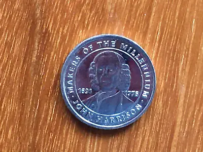 1 X MAKERS Of The MILLENNIUM COIN / MEDAL. JOHN HARRISON. ISSUED 2000. • £1