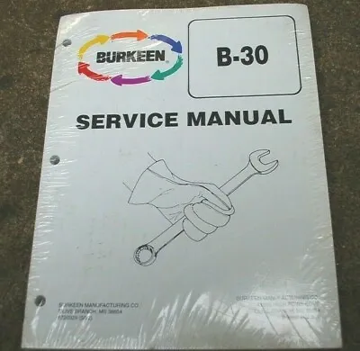 BURKEEN B30 Vibratory Plow Trencher Service Manual Repair Shop Maintenance Book • $64.95