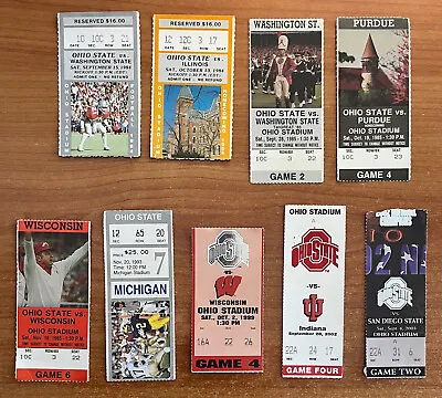 LOT Of 8 - OHIO STATE BUCKEYES 1984-2003 FOOTBALL TICKET STUB  STUBS MICHIGAN • $24