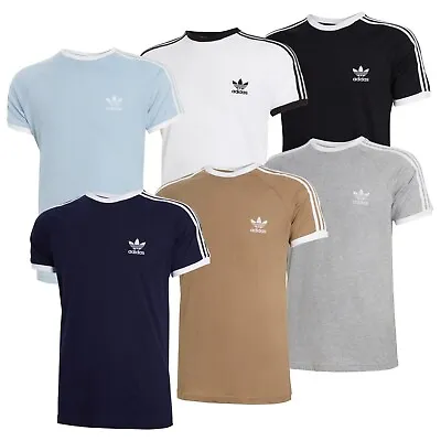 Mens Adidas T Shirts California Originals Crew Neck Short Sleeve Tee M L XL 2XL • £11.99