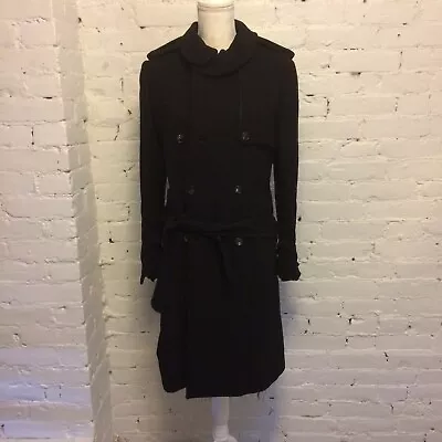 Marni Belted Wool Military 3/4 Coat Black Size 44 • $195