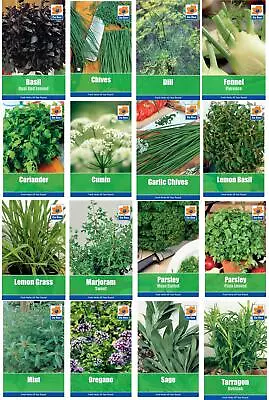 £0.99 • Buy Fresh Herb Seeds Grow Your Own Garden Indoor Outdoor De Ree Choose 19 Varieties
