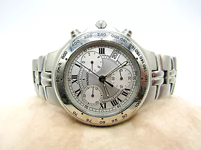 Vintage Movado Olympian 84-c5-890 Chronograph 23 Jewel Watch Sapphire Crystal • $299.99