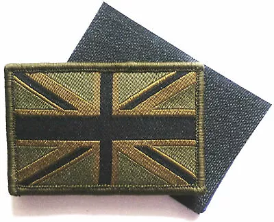 GB UNION JACK PATCH VELCRO® UBAC Army Olive Military Flag Badge UK Force • £4.95