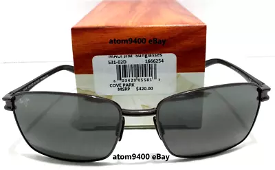 Maui Jim ~ Cove Park ~ Sport Sunglasses Gunmetal Black Frame Neutral Grey Lens • $159.95