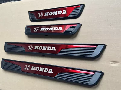 For Honda Accessories Car Door Scuff Sill Cover Panel Step Protector Steel Trims • $39.50