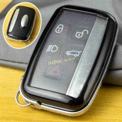 $21.58 • Buy Black Car Hard Shell Key Case Cover For Land Rover Discovery Sport Jaguar XE XF
