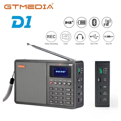 $52.99 • Buy Portable DAB/DAB+ Digital Radio FM Receiver Alarm Clock Bluetooth AUX 3.5mm Jack