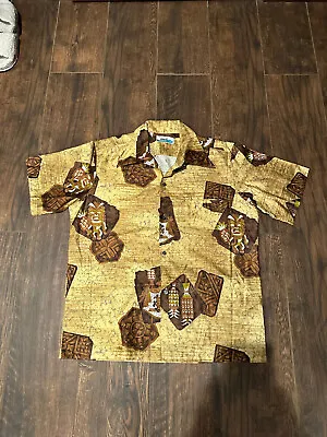 $39.99 • Buy Vintage 70's Pennys Button Hawaiian Shirt Mens JCPenney