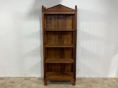 £35 • Buy Rustic Solid Sheesham Tall Bookcase Display Stand With Metal Rails - Delivery