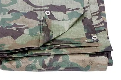 *camouflage Tarpaulin Sheet Or Cover 8ft X 10ft 2.4m X 3m Camt1a - 1 • £11.99