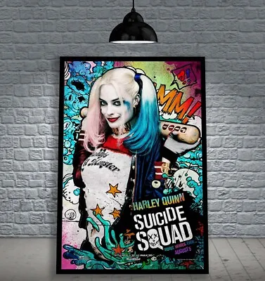 Suicide Squad Harley Quinn 2016 Dc Framed Movie Poster Print Cinema A1 & 60x40cm • $129.90