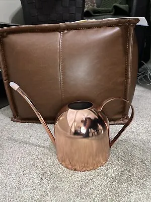 30 Oz. Copper Watering Can - Metal Watering Can With Long Spout Magnolia • $29.09