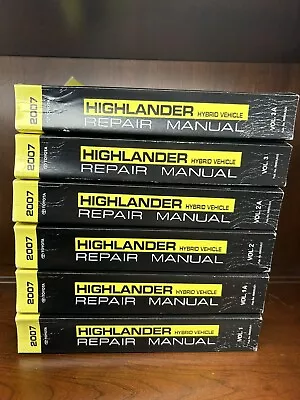 2007 Toyota Highlander Hybrid Repair Shop Service Manual 6 Volumes OEM • $400